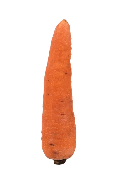 Raíz Zanahoria Como Una Vela Aislado Sobre Fondo Blanco Primer —  Fotos de Stock