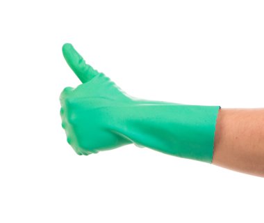 Yeşil eldiven el