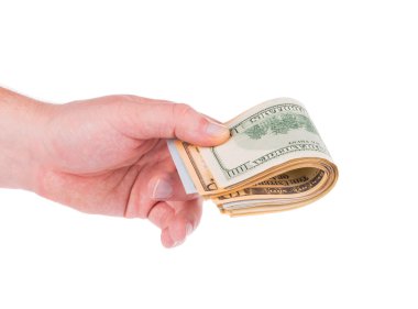 Doları banknot tutmak el. 