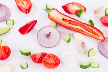 taze dilimlenmiş sebze