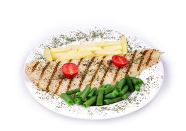 Izgara balık filetosu. 