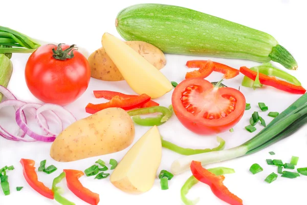 Varias verduras en rodajas . —  Fotos de Stock