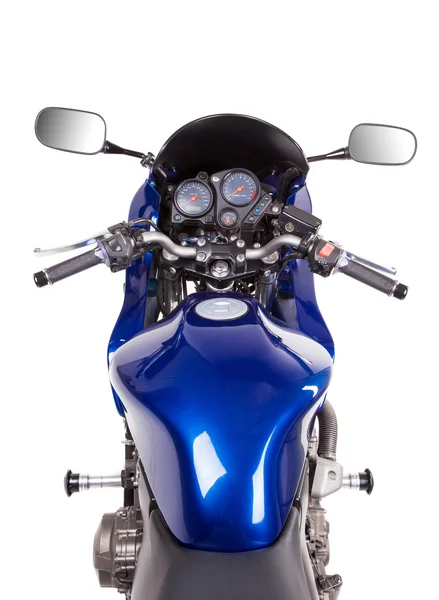 Niebieski potężny motocykl. — Stockfoto