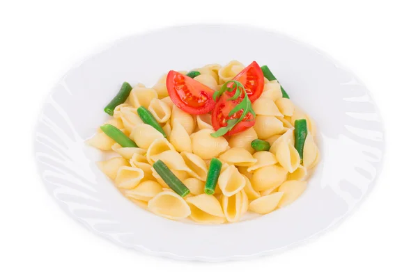 Pasta shells with vegetables — Stock Photo, Image