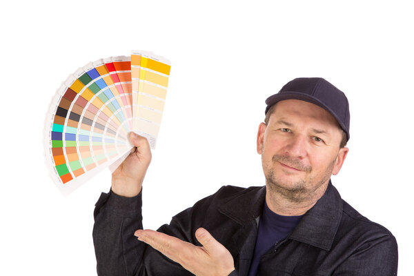 Man Holding Color Palette 