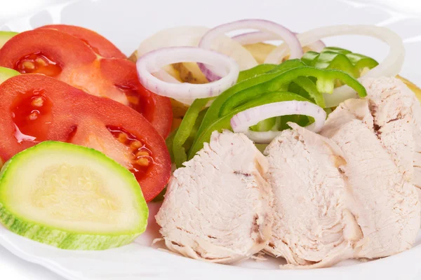 Warm meat salad — Stock Photo, Image