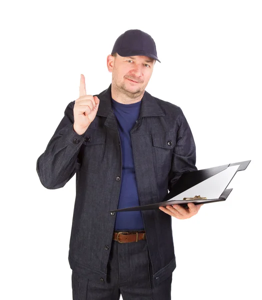 Worker in winter workwear. — Stock Photo, Image