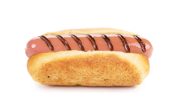 Hotdog mit Wurst — Stockfoto