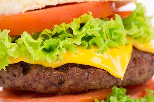 Hamburger layers. Royalty Free Stock Images