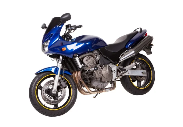 Blå kraftfull motorcykel. — Stockfoto