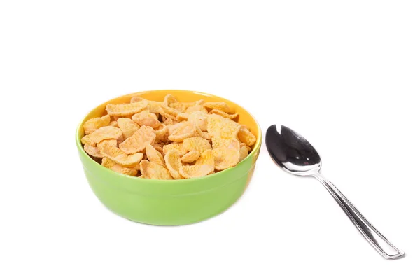 Bowl of corn flakes — Stock Photo, Image