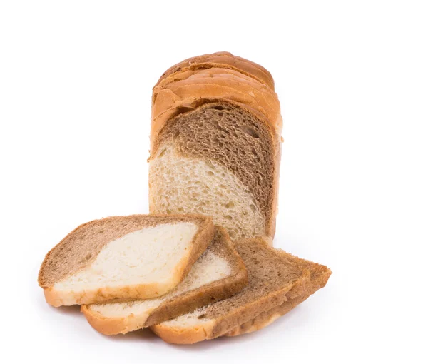 Biały brązowy chleb. — Zdjęcie stockowe