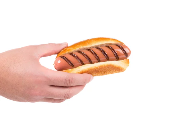 Hotdog à la saucisse grillée — Photo