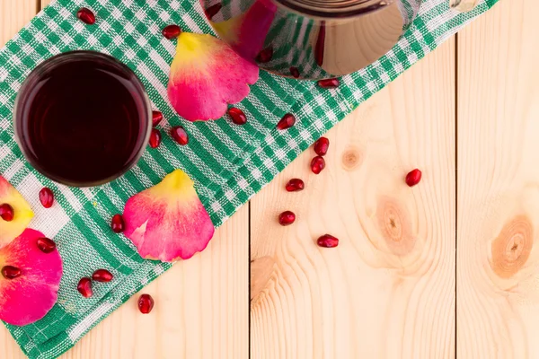 Pitcher of pomegranate juice — Stock Photo, Image