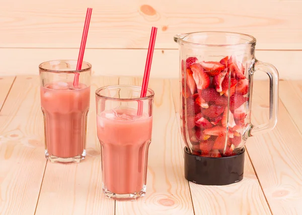 Batido de fresa — Foto de Stock