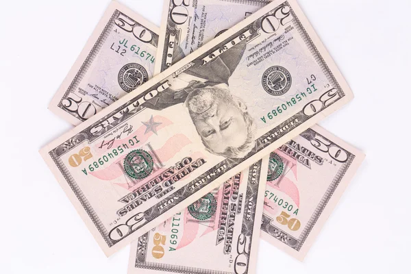 Notas de dólar diferentes — Fotografia de Stock