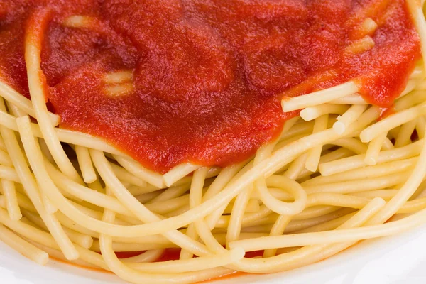 Pasta med tomatsås — Stockfoto