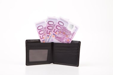 m-cüzdan banknotlar ile.