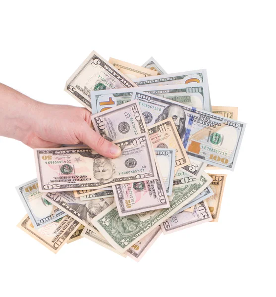 Hand with dollar banknotes. — Stock Photo, Image