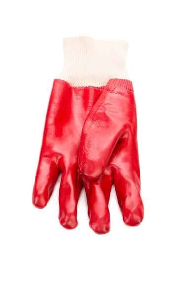 Guantes rojos de goma — Foto de Stock