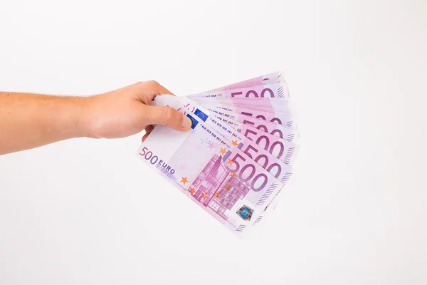 Hand with euro notes. — Stock Photo, Image