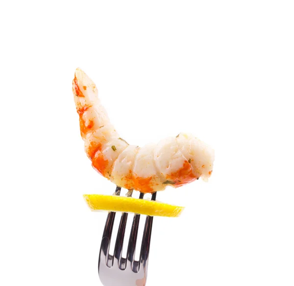 Crevettes à la fourchette . — Photo