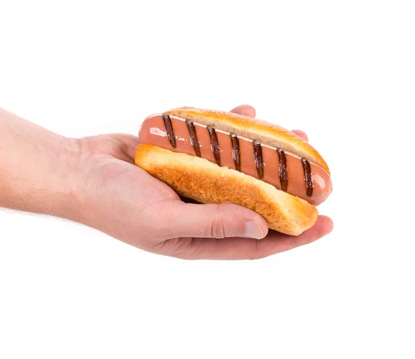 Hotdog à la saucisse grillée — Photo