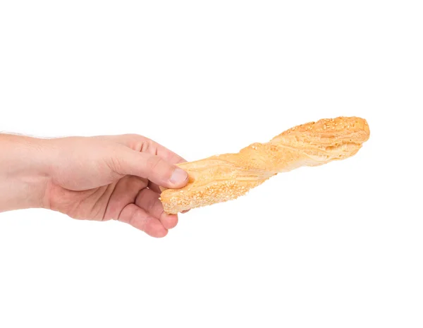 Hand holding stick cracker — Fotografie, imagine de stoc