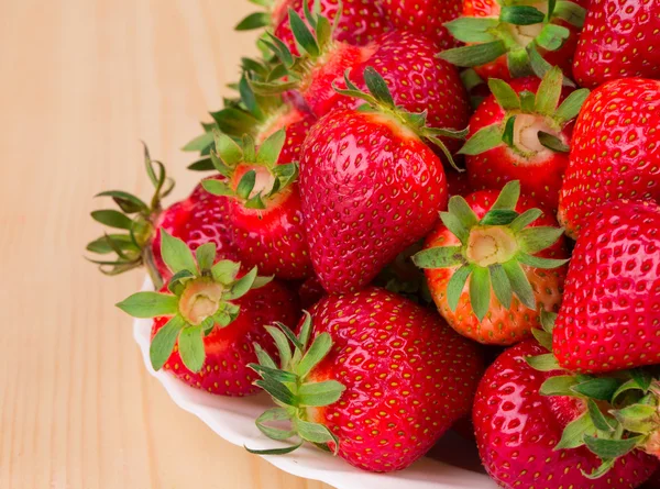 Verse aardbeien. macro. — Stockfoto