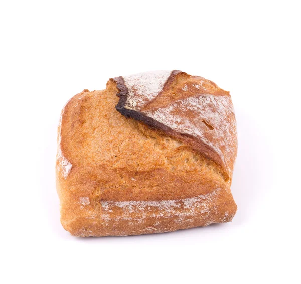 Vitt bröd dammas mjöl. — Stockfoto
