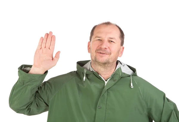 Homem em verde — Fotografia de Stock