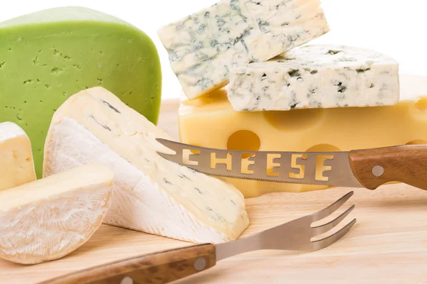 Various types of cheeses — Stock Photo, Image