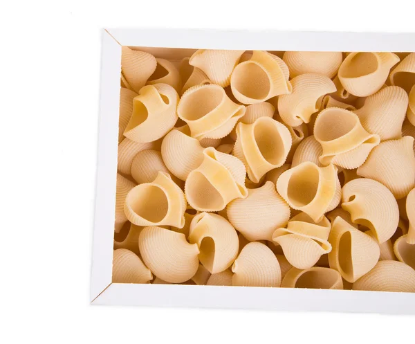 Italian pasta in cardboard box — Stock Photo, Image