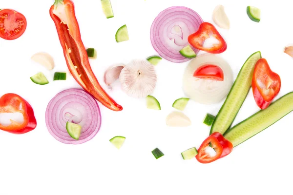 Fresh sliced vegetables — Stock Photo, Image