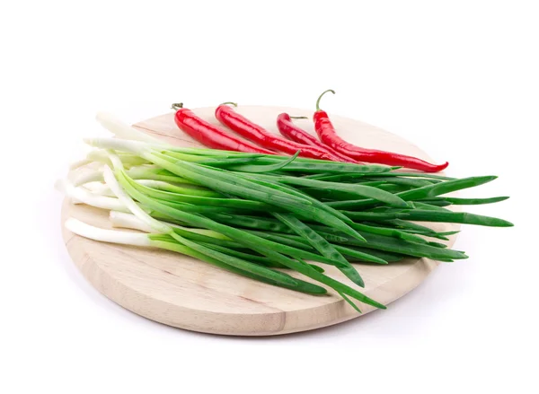 Onion with red pepper — Stock Photo, Image