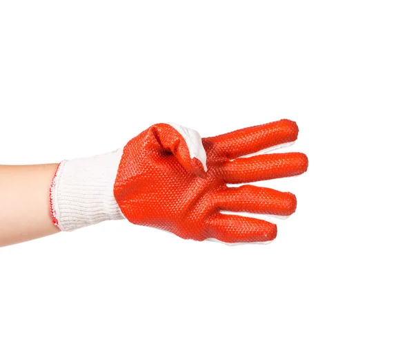 Heavy-duty red glove — Stock Photo, Image