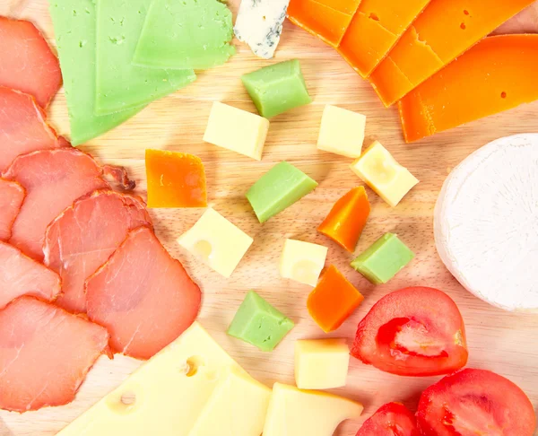 Meat and cheese — Stock Photo, Image