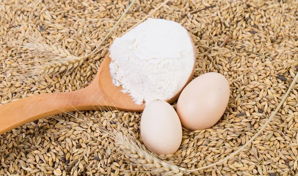 Two spoon full of flour. — Stock Photo, Image