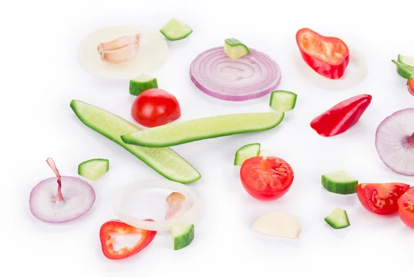 Frisches geschnittenes Gemüse — Stockfoto