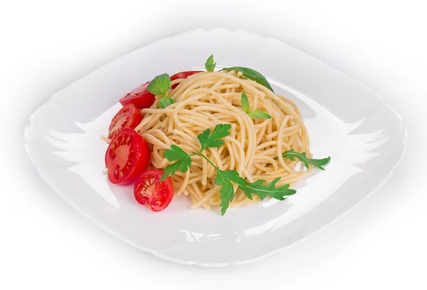 Pasta italiana con pomodori. — Foto Stock