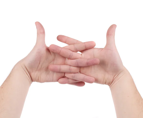 Hands crossed together. — Stock Photo, Image
