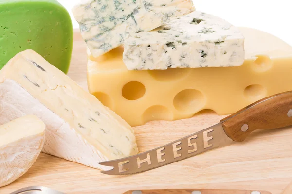 Various types of cheeses — Stock Photo, Image