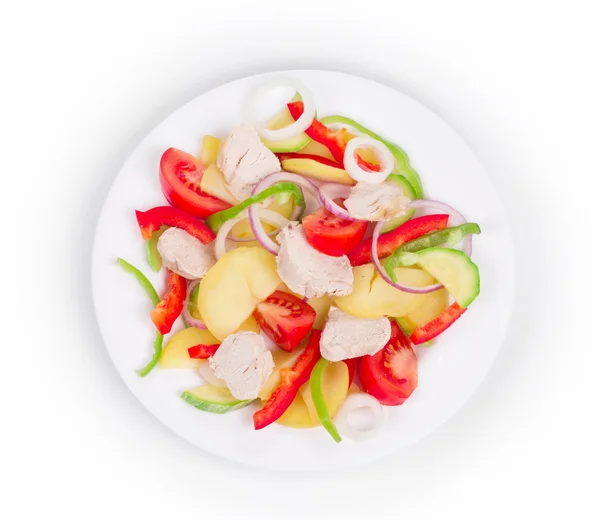 Salade de poulet aux pommes de terre et courgettes . — Photo