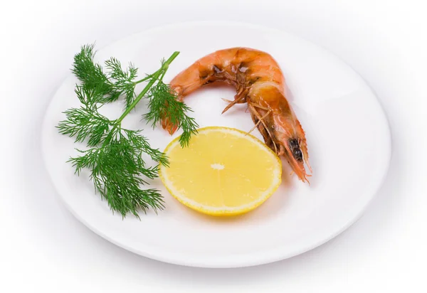 Detailní záběr čerstvé vařené krevety. — Stock fotografie