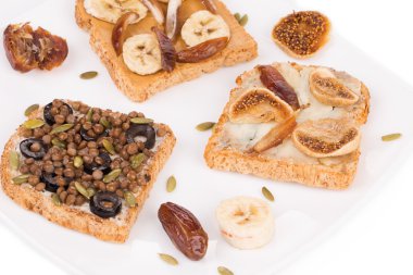 sağlıklı meyve sandviç