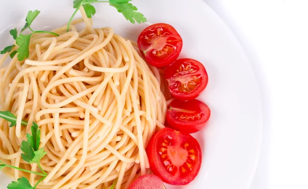 Nudeln mit Tomatensauce — Stockfoto
