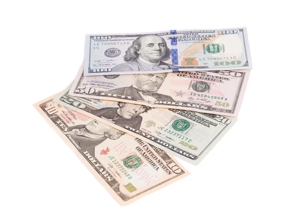 Notas de dólar diferentes — Fotografia de Stock