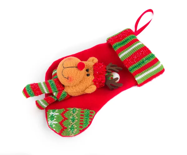 Christmas red sock. — Stock Photo, Image