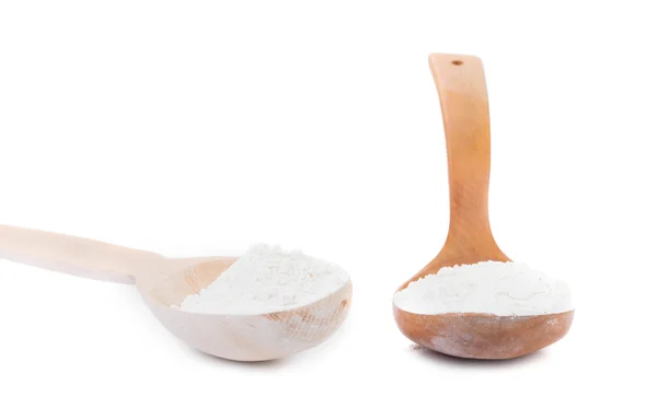 Two spoons  with flour. — Stock Photo, Image