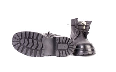 Beyaz üzerinde iş ayakkabıları